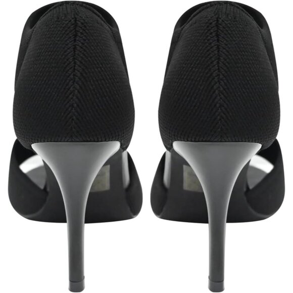 Short-cuf 3 Inches Peep Toe Synthetic Stiletto Stretchy Heeled Sandals for Women - Picture 7 of 8